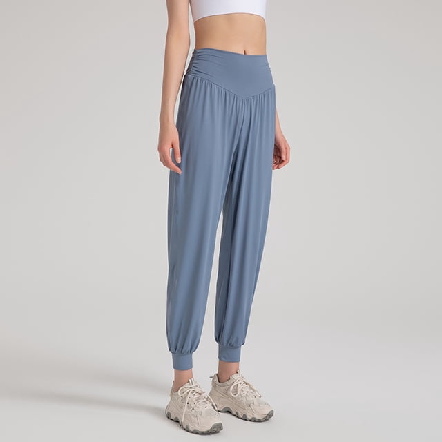 Pantalones deportivos para mujer, ajustados, de cintura alta, para yoga, holgados, para correr, fitness, de secado rápido