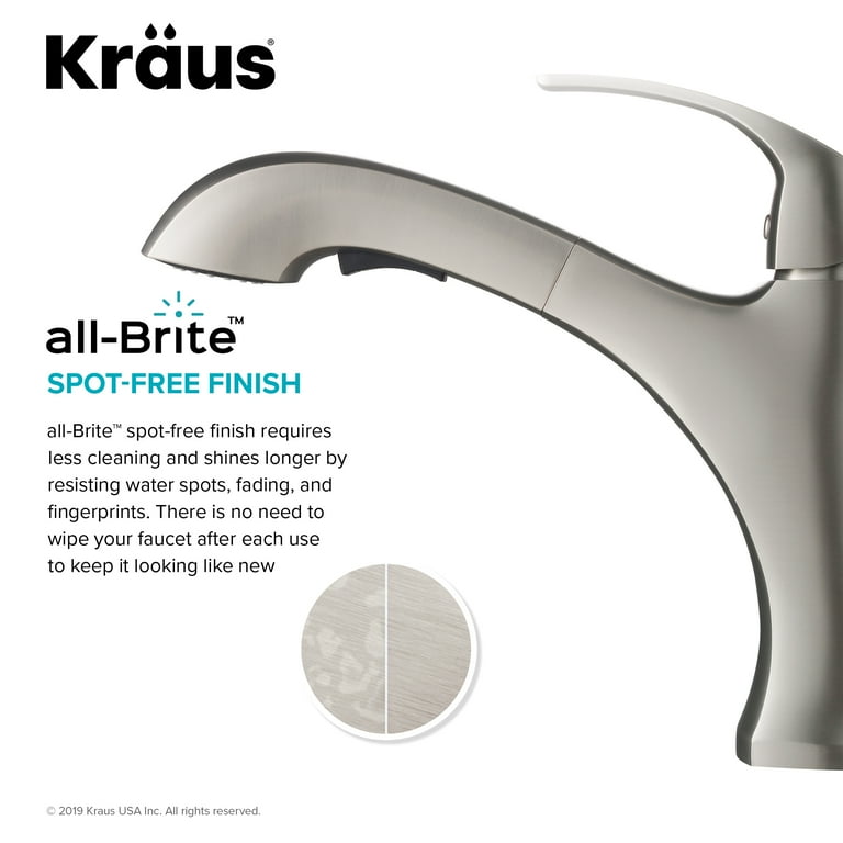 Spot Free Oren Single-Handle Pull-Out Sprayer Kitchen Faucet in All-Brite Stainless Steel Spot Free Oren Single-Handle Pull-Out Sprayer Kitchen Faucet in All-Brite Stainless Steel