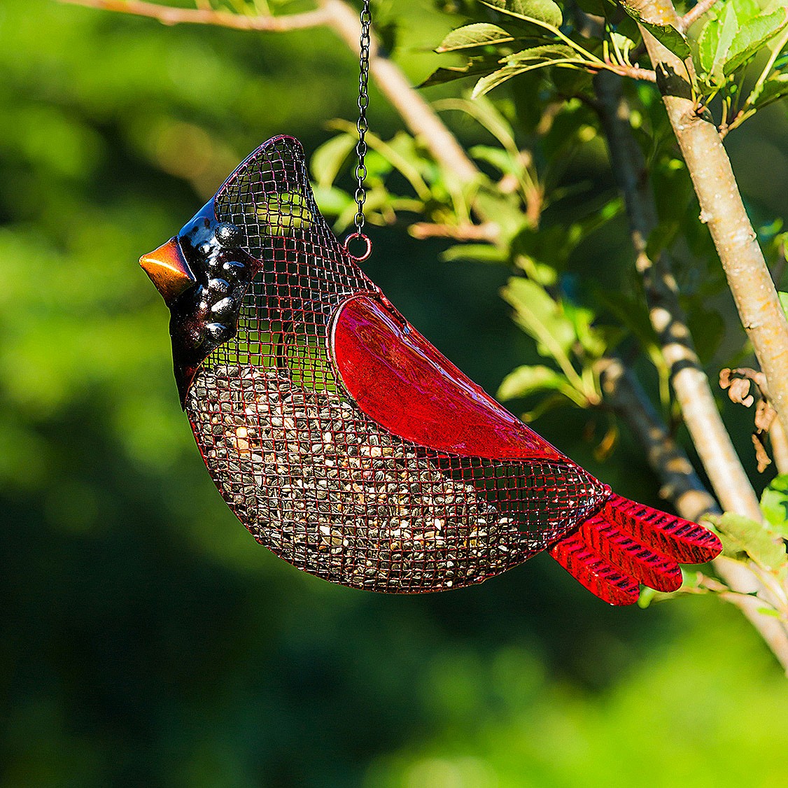 Evergreen Garden Cardinal Mesh Bird Feeder