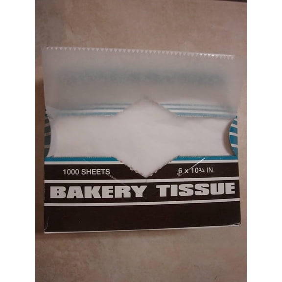 The Bakers Pantry Interfold Dry Wax Paper Sheets, White Deli Tissue Paper 6" x 10" (1000 Sheets) – Food Wrap for Sandwiches, Lunch Meats, and Takeout Counters