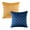 Lemon Yellow & Navy, variant on Phantoscope Decorative Throw Pillow Set, Soft Silky Velvet & Soft Pleated Velvet Bundle, for Sofa Couch Bedroom, Lemon Yellow & Navy, 18" x 18"