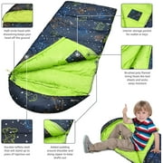 AceCamp Glow-in-The-Dark Rectangular Sleeping Bag 30F/ -1℃ Youth Size