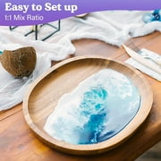 LET'S RESIN Fast Cure Epoxy Resin, 4H Demold, 72OZ Quick Drying Crystal Clear Resin for Crafts, Art, Bubble-Free with Dye, Cups & Stir Sticks