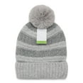 thumbnail image 2 of Time and Tru Women's Pointelle Beanie, One Size Fits Most, Medium Grey Heather, 2 of 3