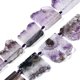 thumbnail image 1 of Natural Druzy Amethyst Beads Strands Rectangle 30~44.5x20~47x7~11mm Hole: 1.8mm about 9~10pcs/strand 15.75''~16.34''(40cm~41.5cm), 1 of 3