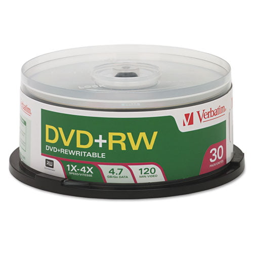Dvd+rw Rewritable Disc, 4.7 Gb, 4x, Spindle, Silver, 30/pack | Bundle of 10  Packs