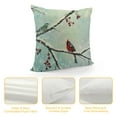 thumbnail image 4 of Qinduosi Teal Winter Pillow Covers Vintage Christmas Snowflakes Throw Pillow Covers Snow Tree Decorative Pillowcase Outdoor Square Cushion Cover for Couch Sofa Bedroom Decor (of ) White, 4 of 5