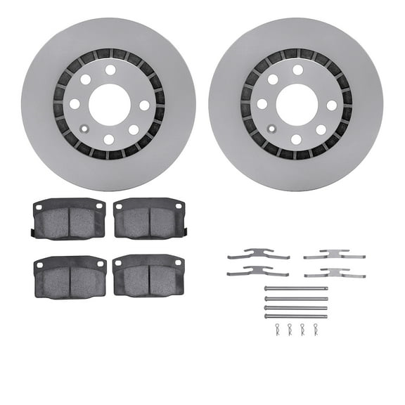 Dynamic Friction Company Front Brake Rotors with 5000 Advanced Brake Pads includes Hardware 6512-18001