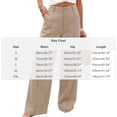 thumbnail image 2 of WHLBF Pants for Women Fashion Detail Wide Leg Jeans Vintage Pocket Low Loose Denim Long Pants Beige S, 2 of 7