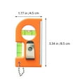 thumbnail image 3 of KAKOWELY 2pcs Practical Level Ruler High Precision Spirit Level Mini Balancing Calibrator,3.35X"X1.77"X0.79", 3 of 4