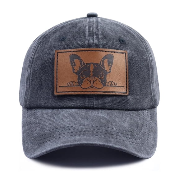 Babaley Unisex Baseball Cap Vintage Washed Cotton Dog Print Adjustable Dad Hat Daily Stylish Outdoor Activities Headwear