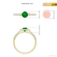 thumbnail image 4 of ANGARA Natural Three Stone Emerald and Diamond Ring in 14K Yellow Gold for Women (Size-5mm) | May Birthstone, Birthday, Anniversary, Jewelry Gift for Women | Natural Emerald Ring, 4 of 9
