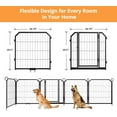 thumbnail image 5 of Garvee Metal Dog Playpen,  Extra Large, with 8 Panels, Height 40", Gate Included, Black, 5 of 7