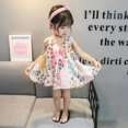 thumbnail image 1 of Enfants Bébé Filles Princesse Robe Tenue Floral Imprimé Pull T-Shirt Jupe Bowknot Decor Vêtements, 1 of 5