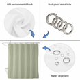 thumbnail image 5 of Sage Green Striped Bathroom Shower Curtains with 12 Hooks Polyester Waterproof Shower Curtain for Stalls and Bathtubs Modern Minimalist Boho Stripes Decorative Bathroom Privacy Curtain 60x72 Inches, 5 of 9