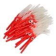 thumbnail image 2 of 30 faldas de calamar luminosas, cebo artificial suave de pulpo luminoso para agua salada y dulce, color rojo, 2 of 14