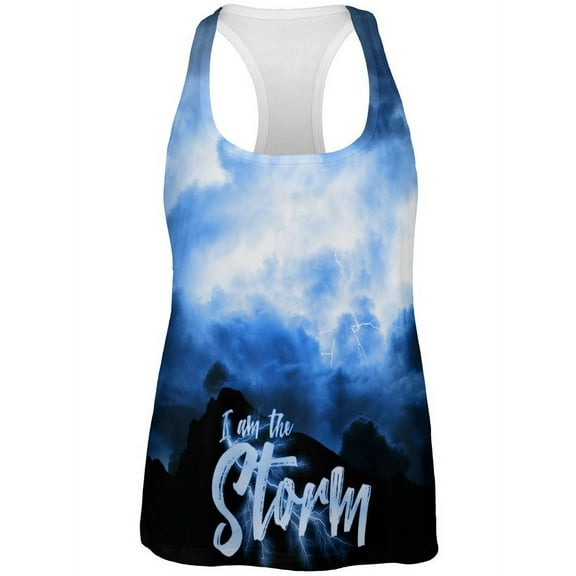 Warrior's Fate I Am The Storm All Over Womens Work Out Tank Top Multi SM