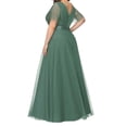 thumbnail image 2 of Maxi Vestido Dara Baby Dama Mujer Elegante Fiesta Drapleado Talla extra, 2 of 4
