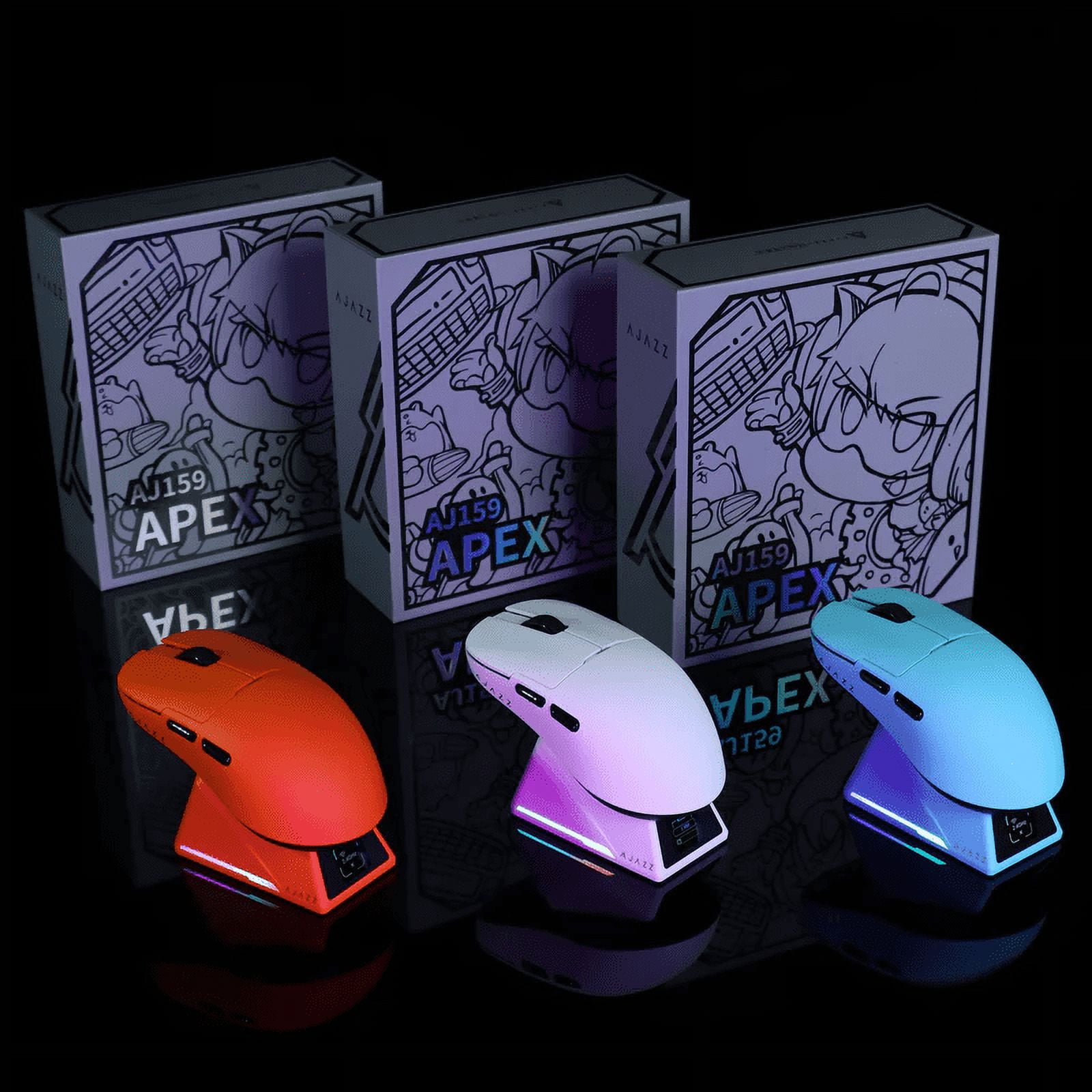 ATTACK SHARK x AJAZZ AJ159 APEX PAW3950 Triple Mode Gaming Mouse 8K Magnetic Charging Dock with Color Display Bluetooth/2.4G Wireless/Wired