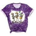 thumbnail image 2 of Jsaierl Women's Mardi Gras Shirts Cute Carnival Themed Mask Graphic Tees Trendy Short Sleeve T Shirts Blouses Dressy Casual Round Neck Parade Tops, 2 of 6