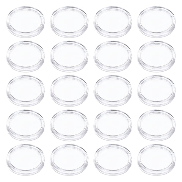 200pcs 30 / 38mm Cápsulas de almacenamiento de monedas de plástico para