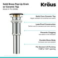 thumbnail image 2 of KRAUS Pop-Up Drain with Porcelain Ceramic Top for Bathroom Sink without Overflow, Gloss Black, 2 of 7