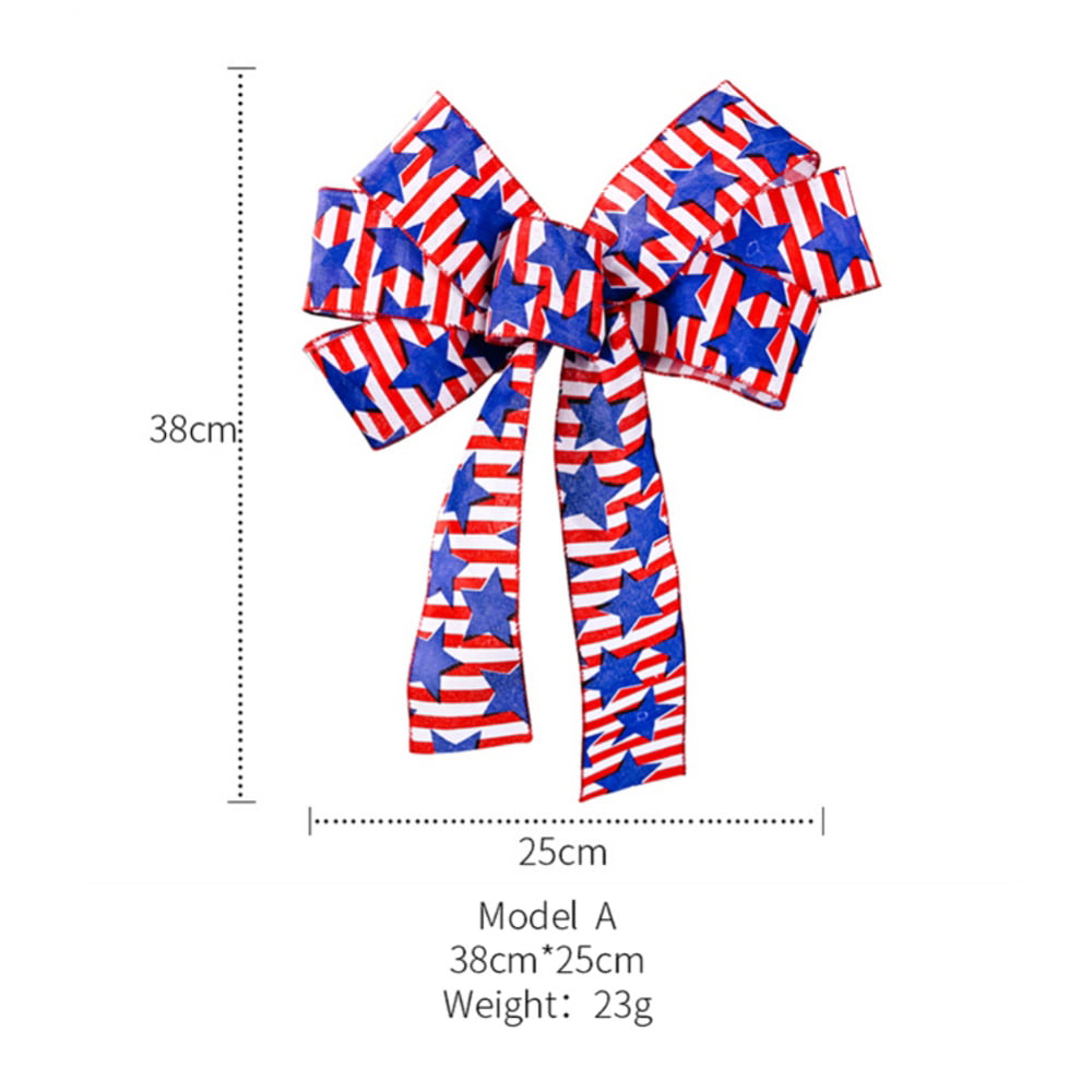 NOLITOY 1 Roll Independence Day Ribbon Memorial Day Ribbon Patriotic  Stripes Ribbon Patriotic Wired Ribbon Festival Themed Ribbon Red Ribbon  Thin Star