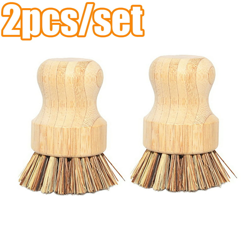 Bamboo Mini Scrub Brush with Coconut Bristles