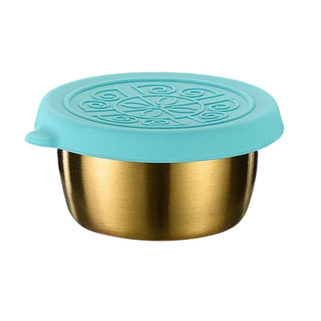 CSChome Seasoning Dish Sauce Container: Good Sealing Stainless Steel Condiment Dish Home Supply for Kitchen Use