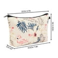 thumbnail image 3 of Makeup Bag Cosmetic Bag Organizer 2PACK Small Makeup Pouch for Purse for Women Girls Gift (Pink + Beige Flamingo), 3 of 9