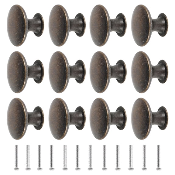XIBUFE 2026 New Cabinet Knobs Drawer Knobs,Cabinet Hardware Knobs,Matte Zinc Knobs Bronze with Screws for Kitchen Cabinets,Dresser Drawers