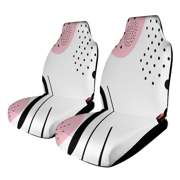 Pink Black Abstract Art Car Seat Covers Pack of 2 Universal Front Seat Protective Cover