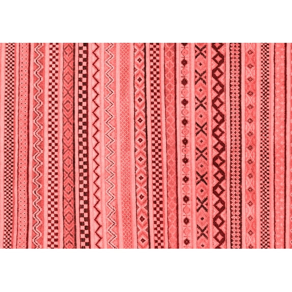 Ahgly Company Indoor Rectangle Abstract Red Modern Area Rugs, 2' x 3'