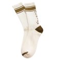 thumbnail image 1 of 1 Pair Crew Socks Fashionable Stripe Pattern Cotton Socks Unisex Socks, 1 of 2