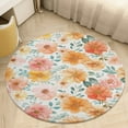 thumbnail image 4 of Floral Colorful Flower Washable Round Rug -Circle Area Rugs for Nursery Bedroom, Vintage Non Slip Non Shedding Low Pile Carpet for Living Room Coffee Table Entryway, 4 of 6