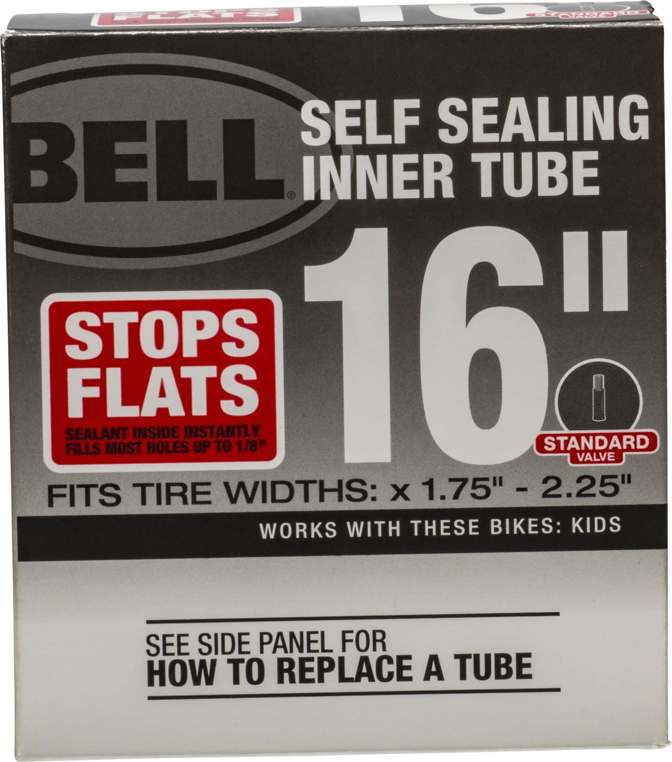 Bell Sports 16" Self Sealing Inner Tube, Schrader 35mm 16" x 1.75-2.25"