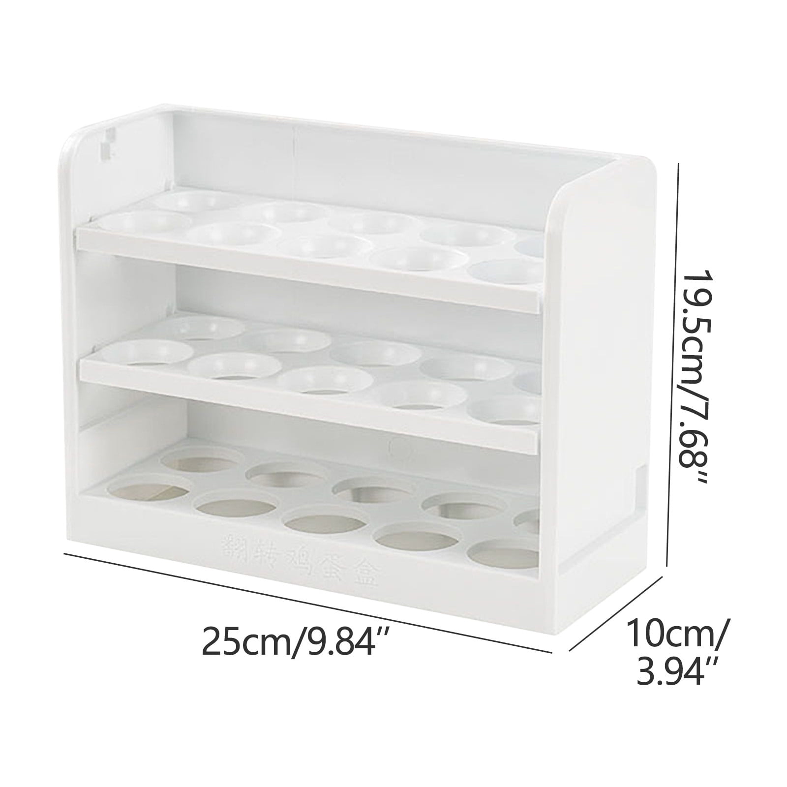 TOUMENY Flip Box 3-Layer Refrigerator Storage Box, 30-Slot Egg Holder for Kitchen Organization, Space-Saving Egg Tray with Turn-Over for Fridge Pantry Countertop