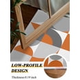 thumbnail image 4 of Nordic Retro Area Rug for Bedroom 5x7 Ft Orange Grey Geometric Abstract Art Super Soft fuzzy Throw Rug Non-Slip Fluffy Plush Indoor Floor Carpet for Living Room Nursery Home Decor, 4 of 8