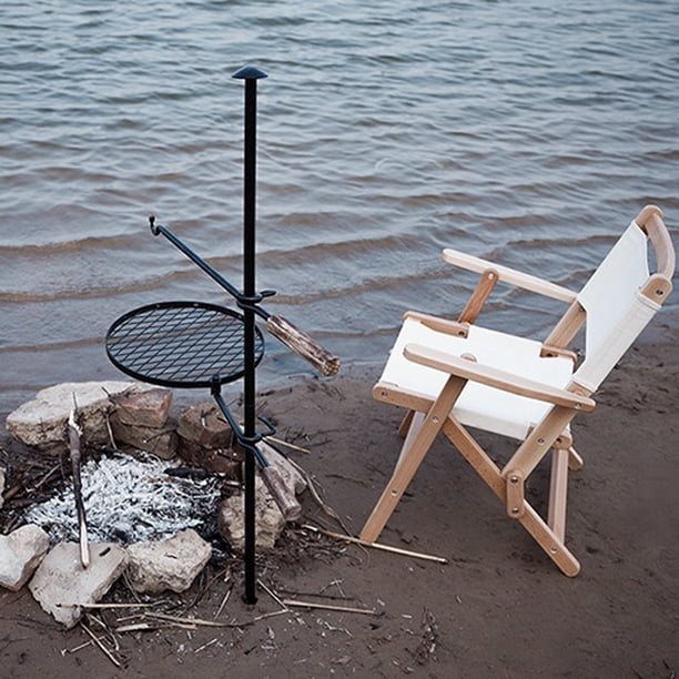 Support Filet Barbecue Portable Pliant - Acier Inoxydable - 2 Grilles - Camping, Pique-nique