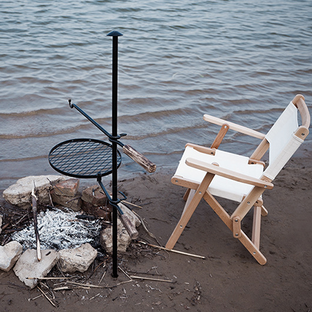 Grille De Cuisson Pliable En Inox - Pour Feu De Camp, Barbecue, Randonnée - Deux Tailles (M Ou L) - Légère Et Portable