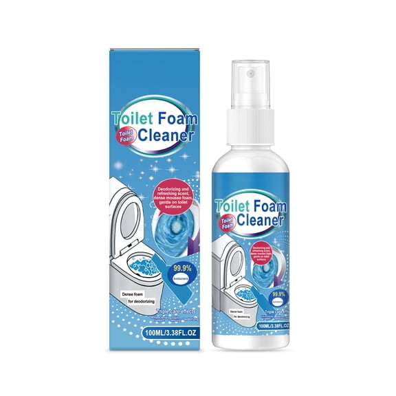 Toilet Bowl Cleaner Spray, 100ml Household Toilet Cleaner, Stain Remover & Odor Eliminator, Bathroom Cleaning Solution