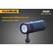 Klarus SD80 4 x 18650 / 8 x CR123A CREE XM-L2 5000 Lumen LED Flashlight