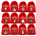 thumbnail image 2 of Christmas Velvet Drawstring Pouch - Santa Candy Gift Snack Wrapping, Xmas Party Favor & Jewelry Storage Bag, 2 of 8