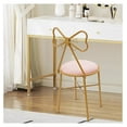 thumbnail image 5 of Vanity Makeup Chair,Velvet Cushion Metal Frame Dresser Seat with Backrest,Lounge Chair for Living Room Bedroom, 5 of 9