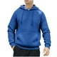 thumbnail image 2 of Sudadera con capucha para hombre, estilo informal, con capucha, color liso, mangas largas en los hombros, blusa de poliéster., 2 of 5