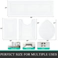 thumbnail image 4 of Ileading Bathroom Rugs Set of 4 Soft Bath Mats with Toilet Lid Cover Washable Microfiber Bathroom Mats, White, 4 of 13