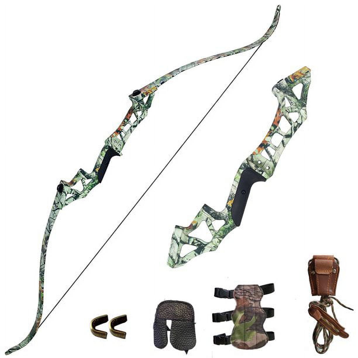 60 60lbs Black Metal Riser Recurve Bow for Outdoor Hunting
