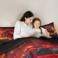 thumbnail image 4 of Erosebridal Fire Truck Bedding Sets Twin Size,Firemen Car Comforter Sets with Sheets,Construction Vehicles Bed in a Bag Twin Size For Kids Boys,Ultra Soft Bedroom Decor Reversible,7-Piece, 4 of 7