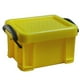 thumbnail image 2 of Mini estuche de escritorio de plástico duradero para artículos diversos, caja organizadora de objetos pequeños Amarillo, 2 of 9