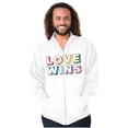 thumbnail image 5 of Inspirational Love Wins Rainbow Zip Up Hoodie Men's Women's Brisco Brands M, 5 of 6